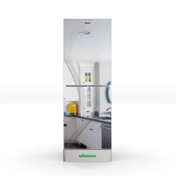 MINISTER Refrigerator M-254 MIRROR STRIPE 254 Ltr